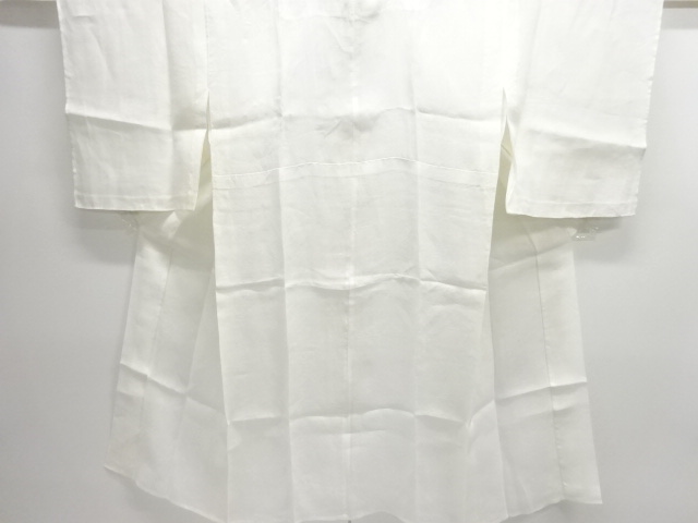 JAPANESE KIMONO / ANTIQUE PURE LINEN OPENWORK WEAVE CHRYSANTHEMUM PATT